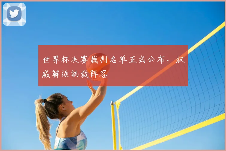 世界杯决赛裁判名单正式公布,权威解读执裁阵容